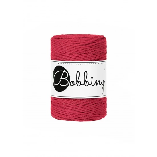 Bobbiny 3 Ply Makramé fonal 1,5 mm - Classic Red