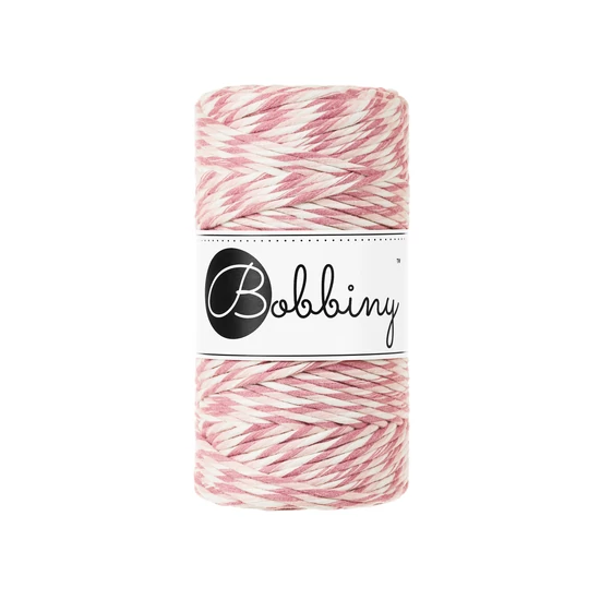 Bobbiny kifésülhető makramé fonal 3 mm - Magical Collection -  Pastel Pink