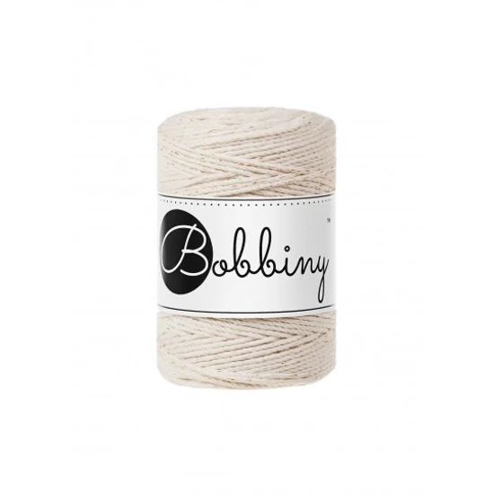 Bobbiny 3 Ply Makramé fonal 1,5 mm - NATÚR ARANY