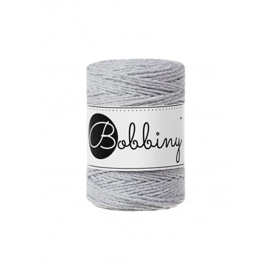 Bobbiny 3 Ply Makramé fonal 1,5 mm - Világosszürke