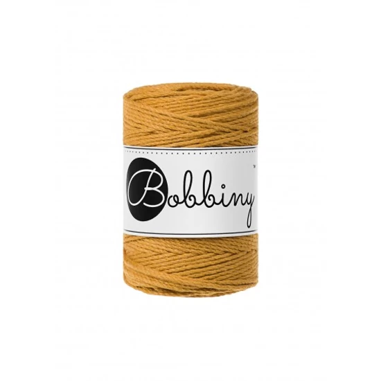 Bobbiny 3 Ply Makramé fonal 1,5 mm - MUSTÁR