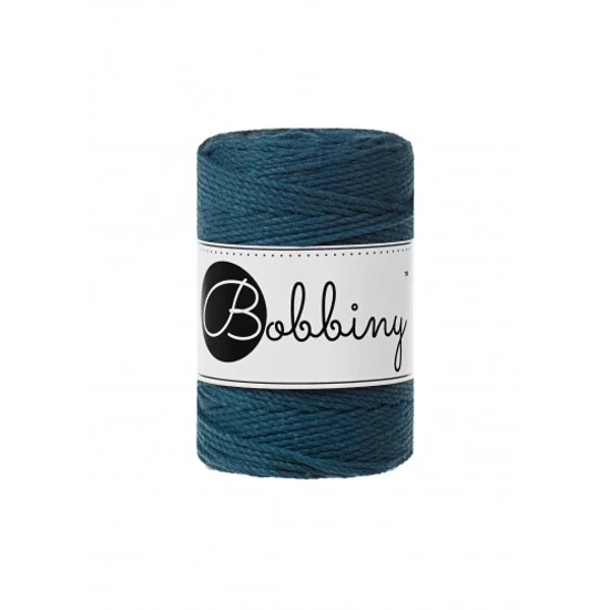 Bobbiny 3 Ply Makramé fonal 1,5 mm - Petrolkék