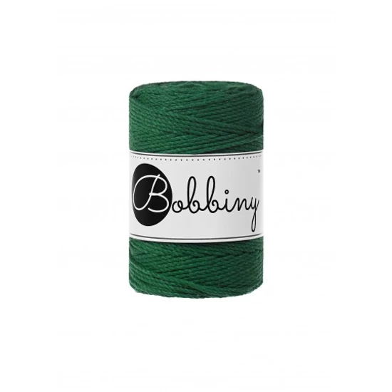 Bobbiny 3 Ply Makramé fonal 1,5 mm - Pine Green