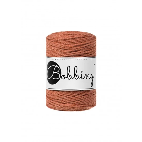 Bobbiny 3 Ply Makramé fonal 1,5 mm - Terrakotta