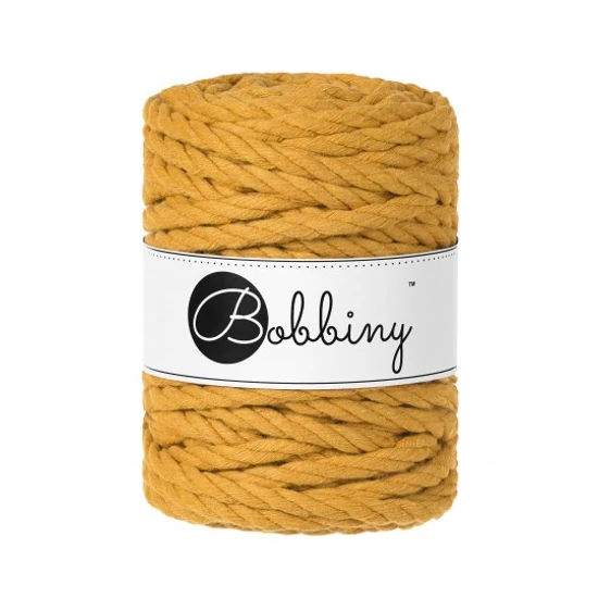 Bobbiny 3 Ply Makramé kötél 9 mm - Mustár