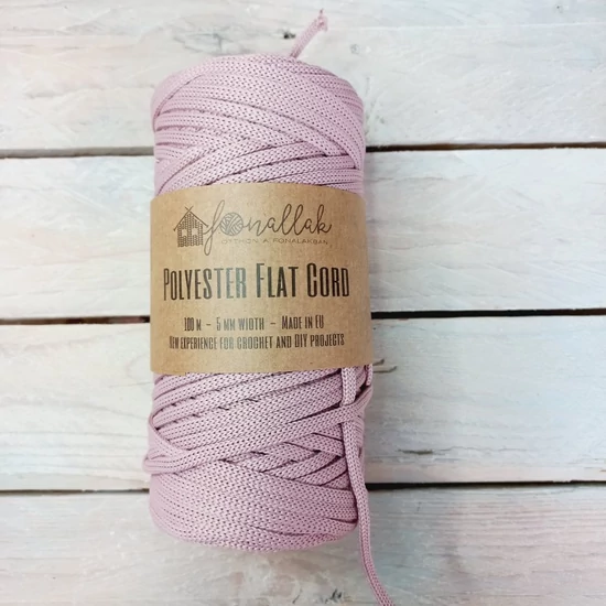 Fonallak PP flat cord - ANTIK RÓZSA
