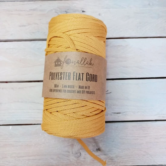 Fonallak PP flat cord - MUSTÁR