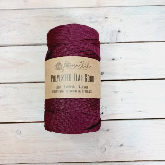 Fonallak PP flat cord - BURGUNDI