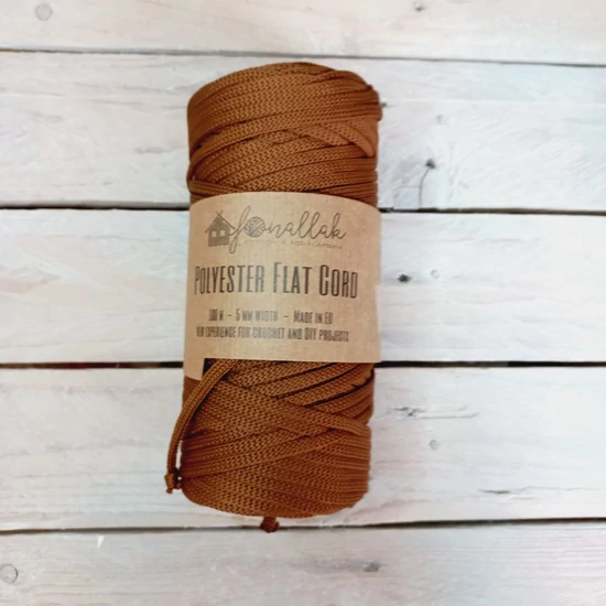 Fonallak PP flat cord - KARAMEL