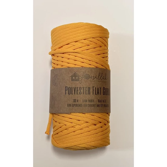 Fonallak PP flat cord - NAPSÁRGA