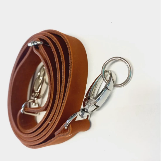 Bőr táskapánt cross body 120 cm - terrakotta