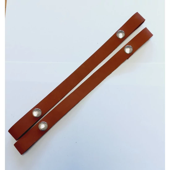 Bőr táskapánt patentos 30 cm - terrakotta