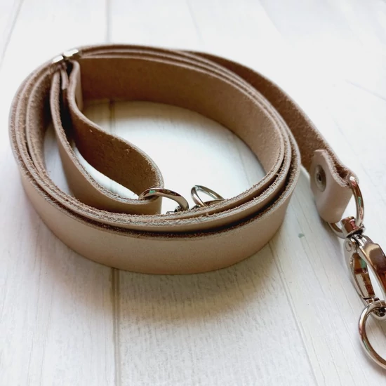 Bőr táskapánt cross body 120 cm - natúr