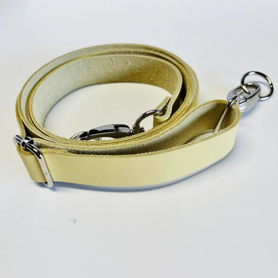 Bőr táskapánt cross body 120 cm - pasztel sárga