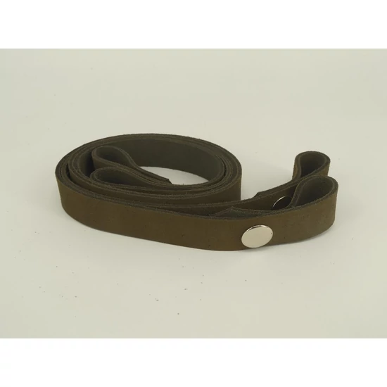Bőr táskapánt patentos 70 cm - taupe