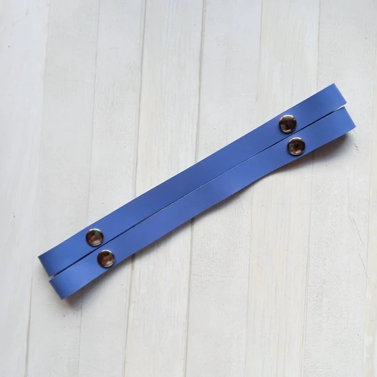 Bőr táskapánt patentos 30 cm - ibolya