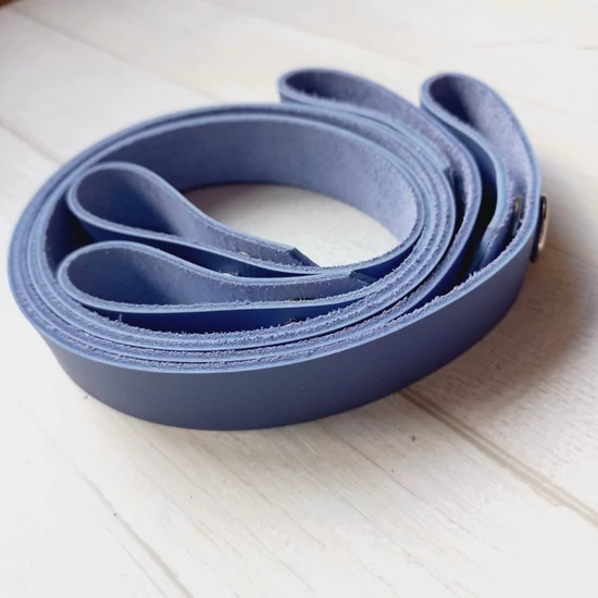 Bőr táskapánt patentos 70 cm - ibolya