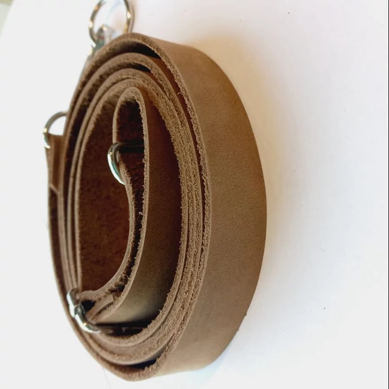 Bőr táskapánt cross body 120 cm - kakaó
