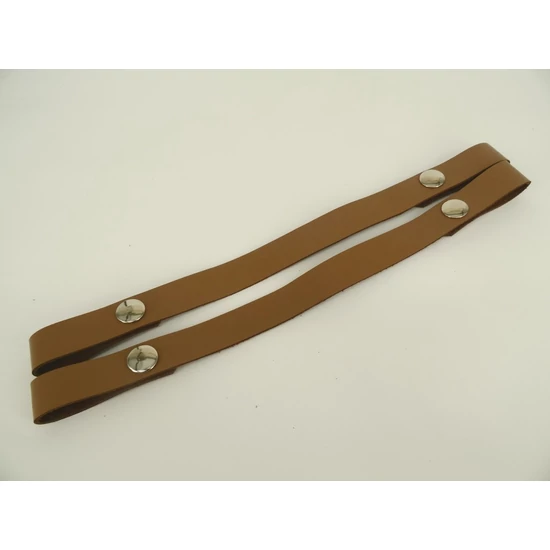 Bőr táskapánt patentos 30 cm - tevebarna