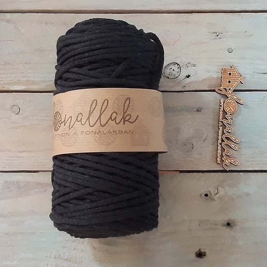 Zsinórfonal 3 mm - Fekete