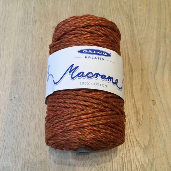 Galco Kreatív sodrott makraméfonal 4 mm - 100 m - terrakotta melange