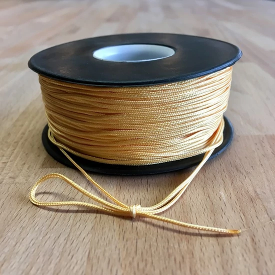 Makramézsinór nanocord PP 1 mm - Aranysárga