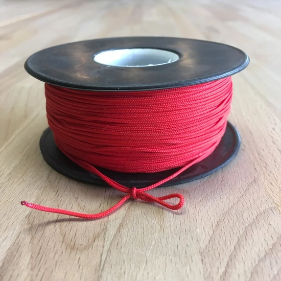 Makramézsinór nanocord PP 1 mm - Piros