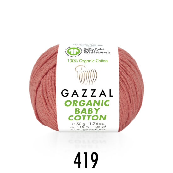 Gazzal Organic Baby Cotton – korall