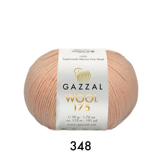 Gazzal Wool 175 100% merino – barack
