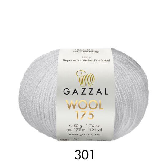 Gazzal Wool 175 100% merino – világos szürke