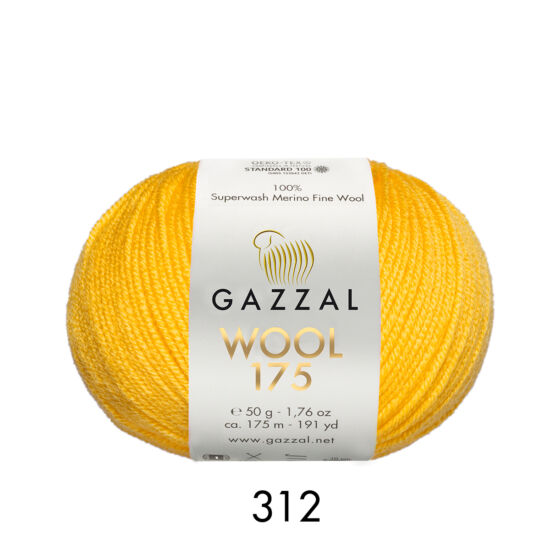 Gazzal Wool 175 100% merino – mustár