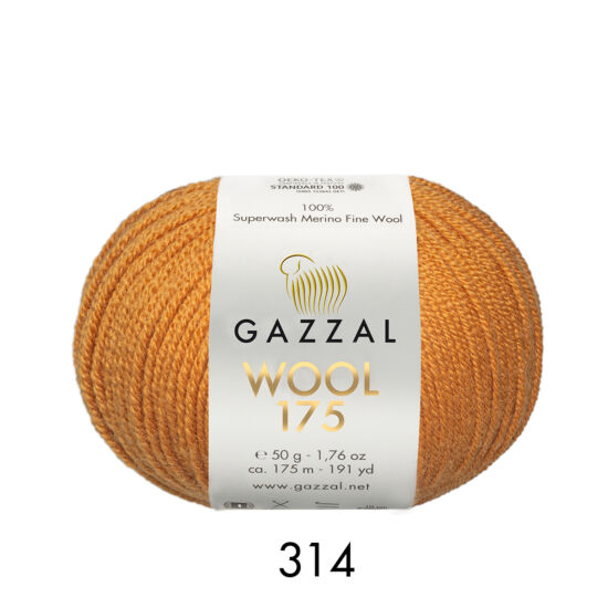 Gazzal Wool 175 100% merino – karamell