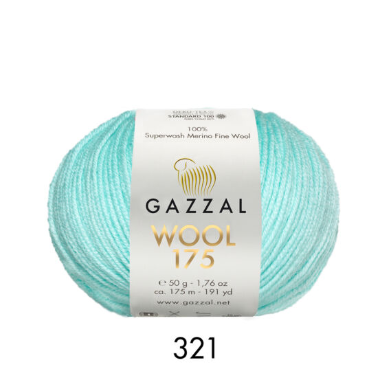 Gazzal Wool 175 100% merino – türkisz