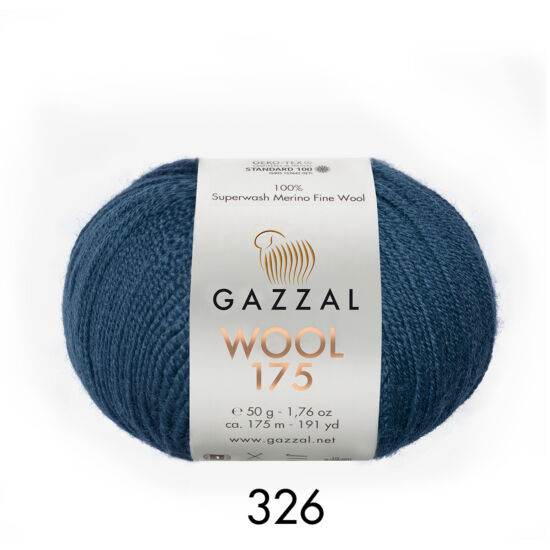 Gazzal Wool 175 100% merino – sötétkék