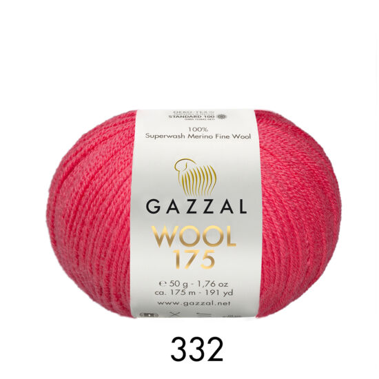 Gazzal Wool 175 100% merino – málna