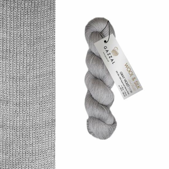 Gazzal Wool & Silk - Grey Violet