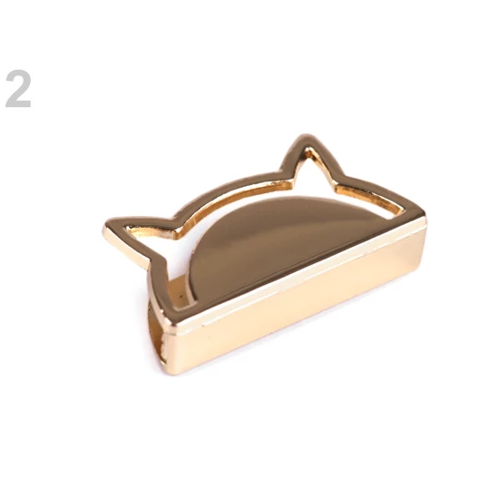 Cicás táskadísz 18x35 mm - Gold