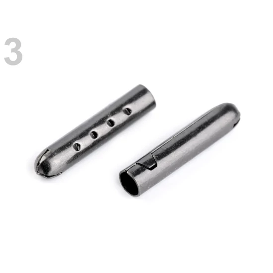 Fém zsinórvégződés 4,5x22 mm - Fekete Nikkel