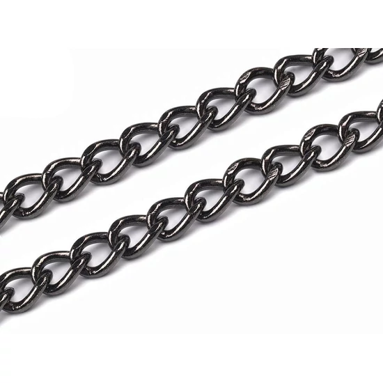 Táskalánc, fém 120 cm - Fekete nikkel