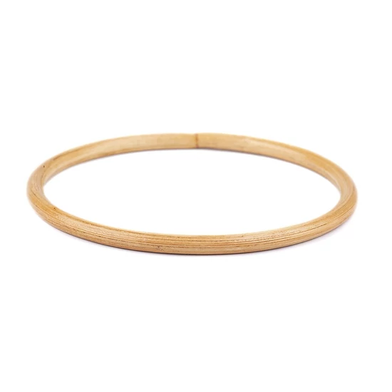 Bambusz makraméalap, álomfogó karika/táskafül - 15 cm