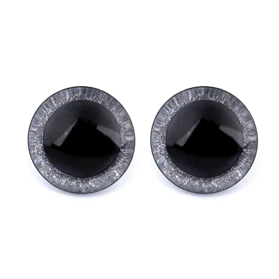 Biztonsági szem gliterrel 20 mm - ezüst