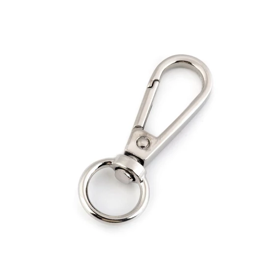 Fém karabiner bújtatóval 12 mm nikkel
