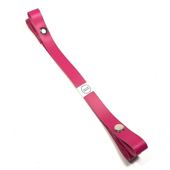 Tia Jonas - bőr táskafül patentos - magenta 32 cm