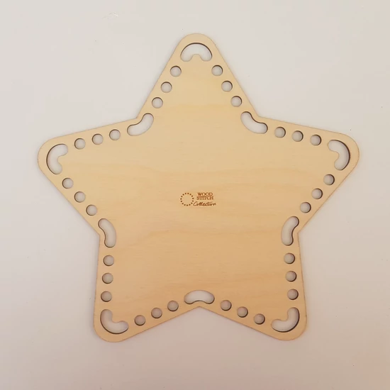 Horgolható fa alap - KARÁCSONY - Csillag 22 cm