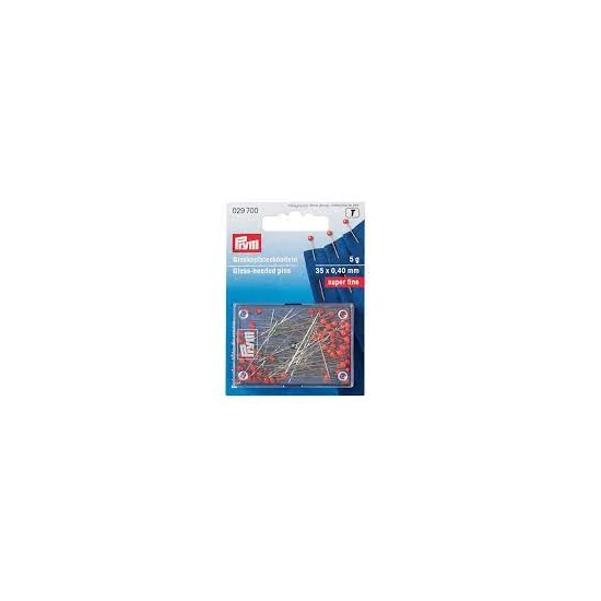 Prym gombostű piros üveg fejjel 35x0,40 mm