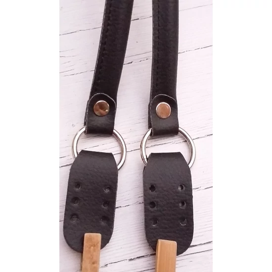 Táskafül 52+2x7 cm hosszú felvarrható - fekete