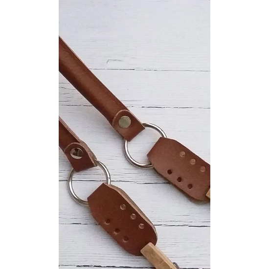 Táskafül 52+2x7 cm hosszú felvarrható - barna