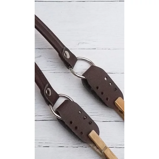 Táskafül 52+2x7 cm hosszú felvarrható - csokoládé