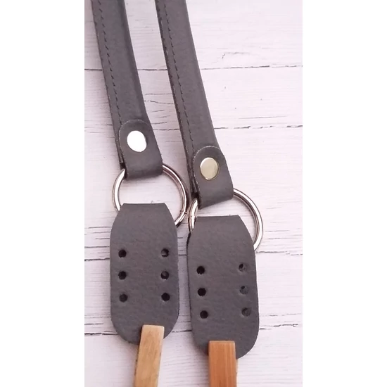 Táskafül 52+2x7 cm hosszú felvarrható - szürke