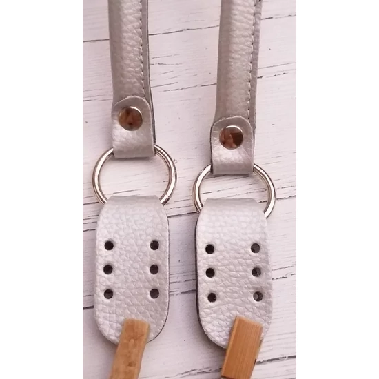 Táskafül 52+2x7 cm hosszú felvarrható - ezüst